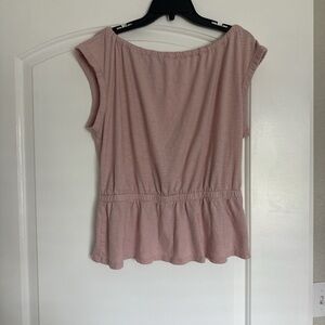Banana Republic Blush Peplum Blouse